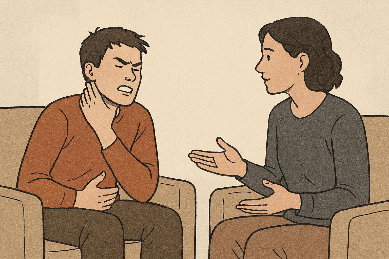 symptômes fatigue émotionnelle – tensions musculaires et mâchoire serrée